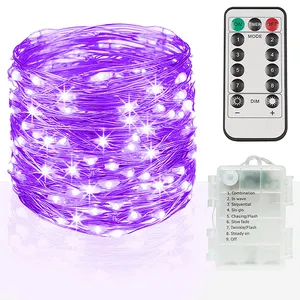 halloween led photo clip Lighting mode switch string lights powered led outdoor string lights