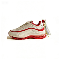 Zapatillas Deportivas Unisex Blancas y Verdes con Suela de Aire Completa, Zapatillas Retro Acolchadas para Correr, Cómodas, Transpirables y Casuales