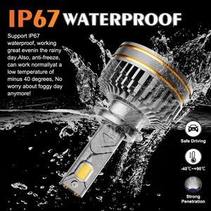A130 Faros delanteros LED de alta potencia para automóviles Impermeable SUV/Iluminación para camiones 6500K Blanco brillante Clasificación IP67 - Product Image 5