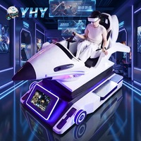 Máquina de Realidad Virtual Comercial YHY que Funciona con Monedas, Plataforma de Movimiento de 3 Grados de Libertad, Simulador de Vuelo de Avión VR, Máquina de Juego de Vuelo VR 9D
