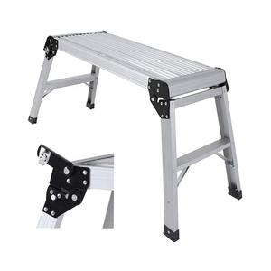 Escabeau pliant large et antidérapant en aluminium CE, escabeau échelle, plate-forme d'établi portable de couleur personnalisée pour escalier de salle de bain, meilleure offre - Product Image 1