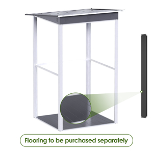 Petit abri de jardin en acier galvanisé à double pente avec des caractéristiques imperméables et anti-pourriture, facile à assembler, rangement extérieur - Product Image 6