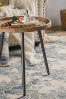 Table basse en cèdre avec 3 pieds, meuble d'extérieur en fer, Style industriel, pour la maison, le salon, le balcon