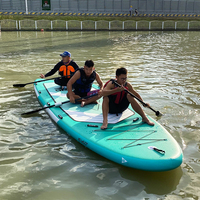 Famille SUP usine gratuite LOGO personnalisé Multi personne Mega Drop Stitch gonflable Stand Up Paddle Board