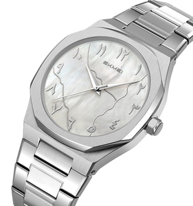 Reloj de Cuarzo para Hombre 9391, Estilo Árabe, Deportivo y Elegante, Resistente al Agua 3BAR, de Acero Inoxidable para Negocios - Product Image 3