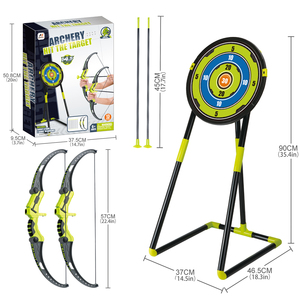 Juego de Tiro con Arco para Niños, Juguete para Exteriores con Soporte para Objetivo, 2 Arcos y <span class=keywords><strong>10</strong></span> Flechas con Ventosas, Objetivo Ajustable, Juego de Tiro Seguro - Product Image 2