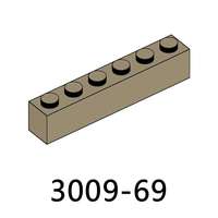 MOOXI 100g/Sac N°3009 Briques en plastique 1 X 6 Tube inférieur Blocs de construction Figurines Modèle Compatible Grandes Marques Jouets Unisexe pour Enfants
