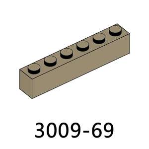 MOOXI 100g/Sac N°3009 Briques en plastique 1 X 6 Tube inférieur Blocs de construction Figurines Modèle Compatible Grandes Marques Jouets Unisexe pour Enfants - Product Image 2