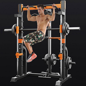 Ensemble de fitness pour la maison : Rack à squats, Rack de musculation, Barre d'haltères, Machine Smith, Appareil abdominal et pectoral - Product Image 4