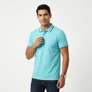 Polo à manches courtes pour homme, tricoté, couleur unie, décontracté, avec boutons, coupe classique - Product Image 1