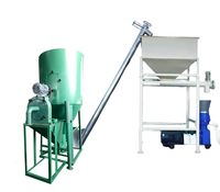 Petite ligne de production complète de granulés d'aliments pour animaux, usine de fabrication d'aliments pour volailles et bétail de 1000 kg/h pour ferme de poulets, porcs, bovins et ovins