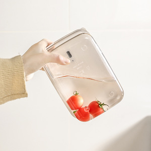 Japanese Style Food Storage <b>Box</b> Rectangle Airtight Clip On <b>Lid</b> Refrigerator Container Stackable Transparent White - Product Image 4