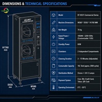 Distributeur automatique intelligent Easyfun pour le nettoyage et la désinfection des casques – Machine OEM autonome de lavage et séchage de casques pour motards