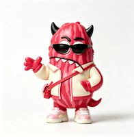 Figurine de collection personnalisée en PVC et ABS, motif melon rouge rayé, monstre démoniaque cool, fabriquée en Chine, OEM sur mesure pour la vente en gros aux marques