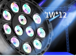 1W 12-Eyes 3in1 mini nhựa ánh sáng sân khấu RGB DMX512 LED phẳng mệnh ánh sáng thanh sàn nhảy đám cưới DJ thiết bị thanh KTV - Product Image 5