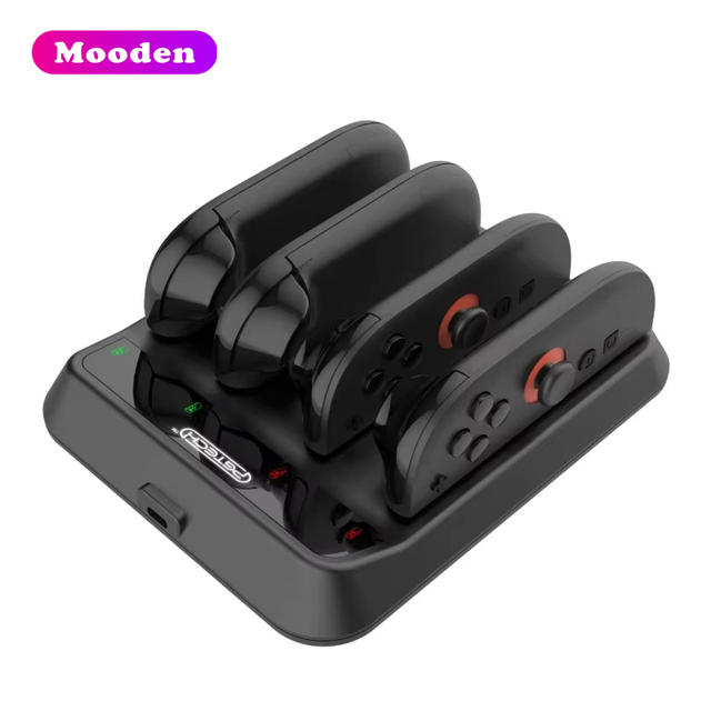 L GP-371 Plastic 4-in-1 Magnetic Charging Dock & Controller Stand for for 2 Joy-Con & J-CON Gamepad