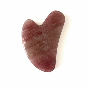 Relaxation des muscles naturel fraise quartz jade pierre gua sha corps outil - Product Image 1