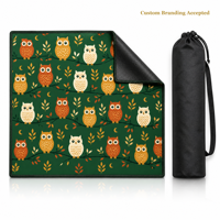 Tapis de mahjong Owl Grove No Rules, 31,5x31,5 pouces, articles de mahjong, accessoires de mahjong, tissu de mahjong, tapis pour tuiles de mahjong, tapis de poker
