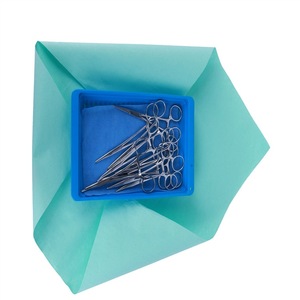 Papier crépon stérile jetable pour scellage dentaire bleu et vert, qualité médicale YY/T 0969-2013, certifié CE - Product Image 2