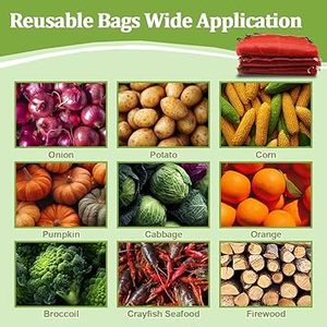 Huamaohengchun 10 Bolsas de Malla Duraderas de 31''x20'' Reutilizables y Transpirables con Cordón, Capacidad de 33 lb para Productos Frescos, Cebollas y Patatas - Product Image 3