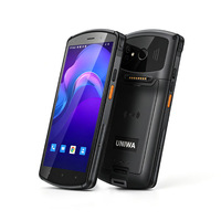 Smartphone PDA portable UNIWA V7S avec écran de 5,7 pouces, lecteur d'empreintes digitales et de codes-barres, système d'exploitation personnalisé