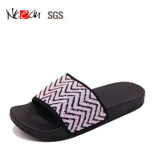 New Design Slider Anti Slip Home Quality Filp Flop Sock for Women And Lady Red Shoe Woman Manufacturer Custom Printed Slipper