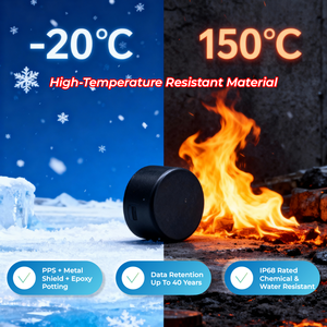 HT714 고주파 <span class=keywords><strong>RFID</strong></span> 태그 IP68 방수 40 년 데이터 보유 금속 저항 금형 설비 관리 13.56MHz - Product Image 2