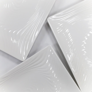 Redelijke Prijs 9/10/11 Inch Vaatwasser Veilig Gepolijst Witte Vierkante <span class=keywords><strong>Melamine</strong></span> Dinerborden Voor Restaurant - Product Image 5