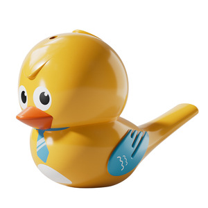 Ensemble de jouets musicaux sensoriels en forme d'oiseaux sifflants de dessin animé pour tout-petits avec nœuds papillon colorés - Product Image 2