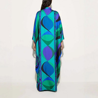 Nouvelle Robe Courte Vintage Imprimée à Lacets et Manches Longues Taille Haute pour Femme, Été 2026, en Polyester Spandex Antistatique