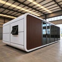 Maison mobile préfabriquée modulaire et bureau mobile, conteneur habitable avec cuisine et salle de bain, type Apple Cabin