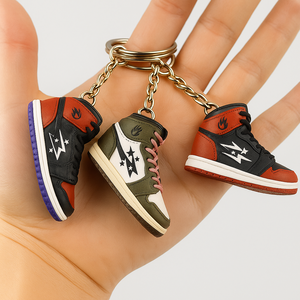 พวงกุญแจรองเท้าผ้าใบ 3 มิติ รุ่นฮิต สำหรับ Jordan Dunks ทำจาก PVC และยางผสมโลหะ พร้อมกล่อง - Product Image 5