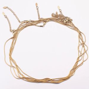 Herringbone <b>Silver</b> <b>Choker</b> Simple Pendant Mother Necklace 14K for Women Yiwu Stainless Steel Jewelry - Product Image 4