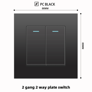 Enchufe de Pared LangYeao 13A con USB de Carga Rápida Tipo-C 86 146, Interruptor de Pared Universal para Lámpara, Interruptor de Pared Negro de 1/2/3/4 Botones - Product Image 3