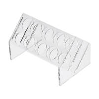 Porte-bouteille à rouleau en plastique transparent oblique présentoir en acrylique support de tube à essai pour appareil de chimie pour tubes de 15ml 25ml