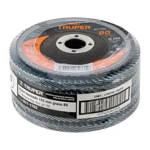 Boîte de 5 disques laminés 4', grain 80, centre 5/8', fibre, TRUPER - Product Image 2