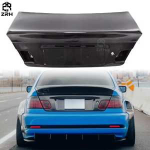 Coffre arrière en fibre de carbone style CSL pour <span class=keywords><strong>BMW</strong></span> E46 M3 Coupé Série 3 325i 330i Berline 1998-2004, ajustement parfait, couvercle de coffre arrière - Product Image 1