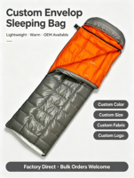 Sac de couchage compact en duvet de canard ultraléger pour le camping en plein air, la randonnée, les voyages, les aventures et les expéditions