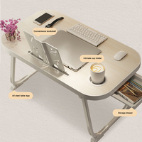 Meubles de support d'ordinateur portable de bureau Table de lit de bureau d'ordinateur portable d'étude portative pliante ergonomique multicolore avec la fente