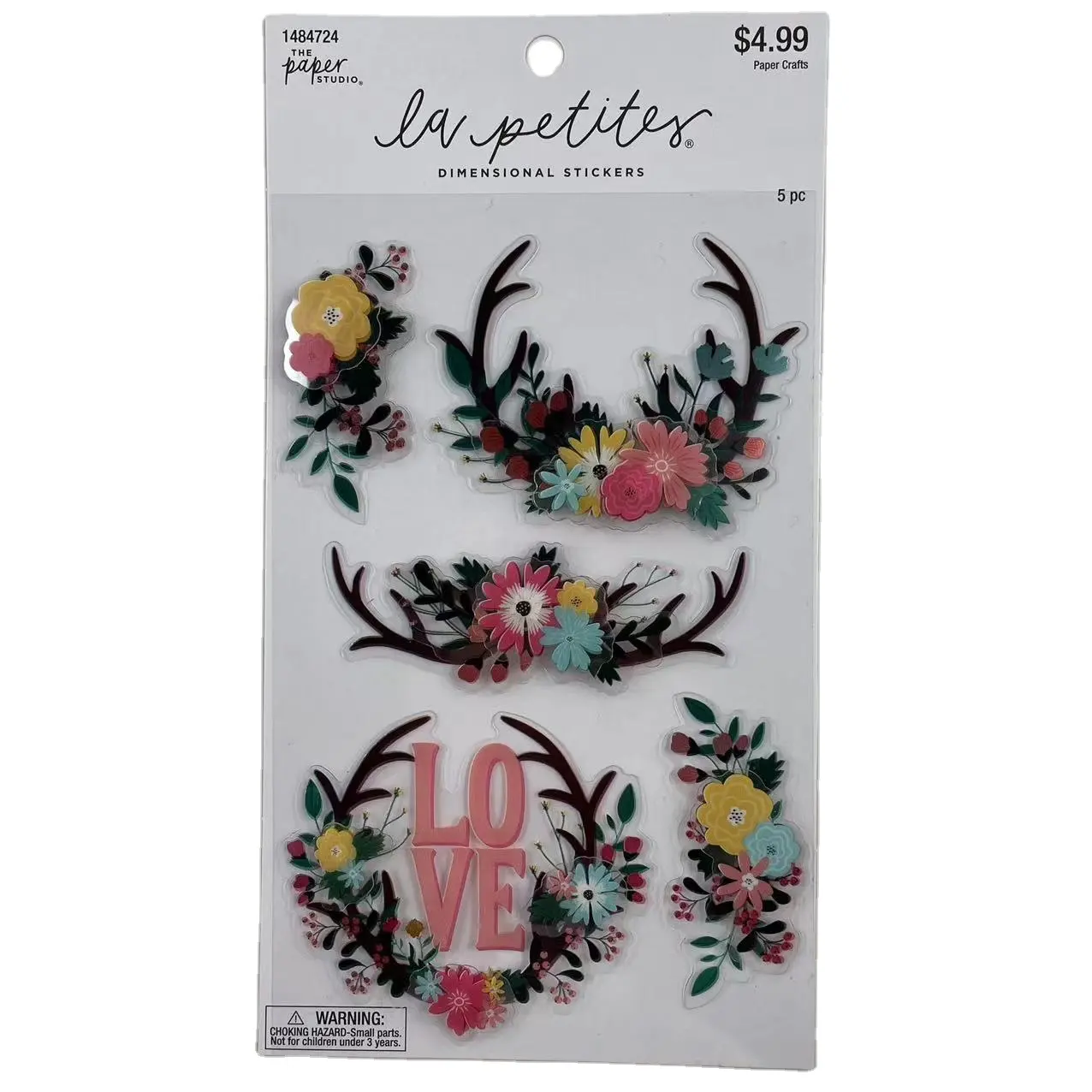 Lovely customized flower shaped 3 layers sticker 3D stickers