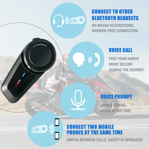 Casco de Motocicleta de Silicona <span class=keywords><strong>MAXTO</strong></span> <span class=keywords><strong>M2</strong></span> para 6 Personas con Auriculares Intercomunicadores BT, 270 Horas de Autonomía, 12 Horas de Reproducción de Música - Product Image 5