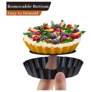<span class=keywords><strong>Moule</strong></span> à <span class=keywords><strong>tarte</strong></span> Befair en acier au carbone, outil de cuisson antiadhésif, écologique, mini <span class=keywords><strong>moule</strong></span> à gâteau de 4 pouces, fond amovible, compatible lave-vaisselle et four - Product Image 6
