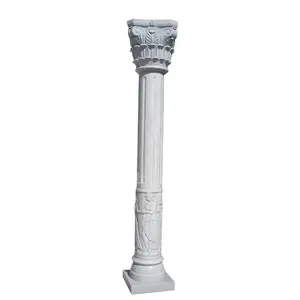 家居大礼堂建筑装饰实心汉白玉雕刻柱罗马柱