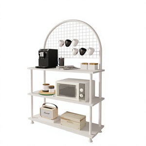 Étagère de rangement de cuisine, support pour four à micro-ondes, organisateur de cuisine, station de bar à café, unité de rangement de cuisine à 3 niveaux - Product Image 1