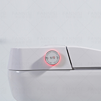 Toilette intelligente pour salle de bain avec siège chauffant automatique, capteur de détection au toucher du pied et chasse d'eau intelligente