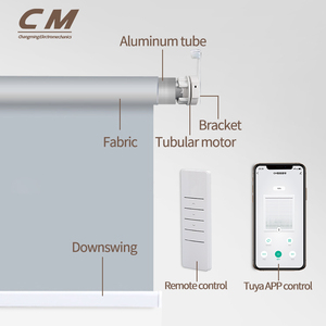 Rèm Tự Động Google WiFi Tuya Tự Động Chất Lượng Cao Rèm Cuốn Chạy Bằng Pin Cho <span class=keywords><strong>Windows</strong></span> Zebra Vận Hành Bằng Động Cơ - Product Image 5