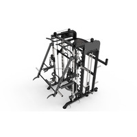 Machine Smith Commerciale de Luxe Qnteam QNDY9000A pour Musculation, Équipement d'Exercice Multifonction en Acier/Fer avec Mousse, 8 Fonctions