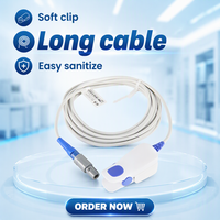 Compatible avec le capteur Spo2 Edan IM70, clip de doigt IM9A pour adulte, 8 broches, 3 mètres, sonde Spo2 réutilisable pour usage hospitalier