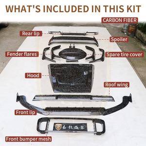 G900 Bra-B Style Dry in fibra di carbonio Kit carrozzeria per <span class=keywords><strong>Mercedes</strong></span> Benz G classe W464 G63 W463A griglia paraurti anteriore con labbro posteriore alettone diffusore - Product Image 6