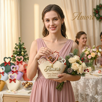 Kotak Hadiah Pernikahan Kulit Portabel Kreatif dengan Logo Custom, Tas Kemasan Permen Natal, Kotak Permen Mini, Tas Tangan Mini